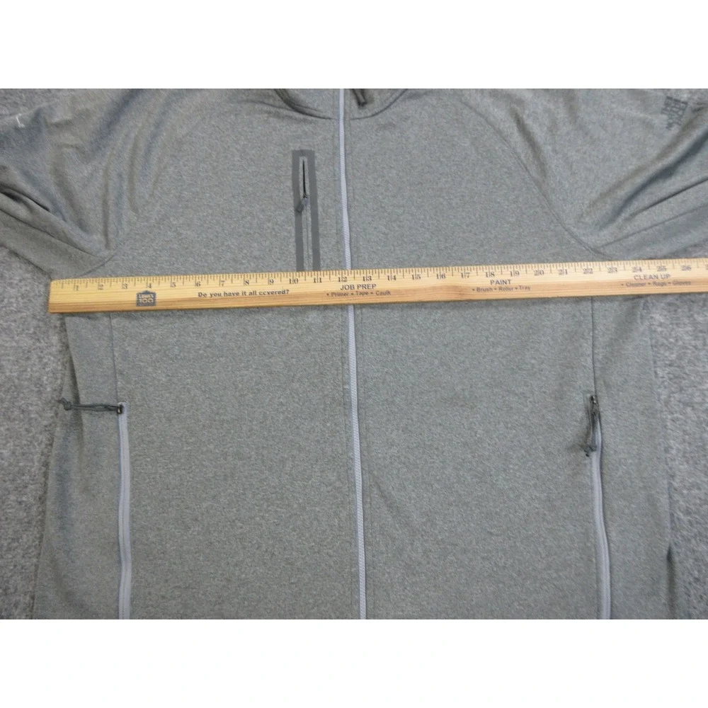 The North Face Jacket Mens XL Gray Full Zip Fleece American Logo‎ Stretch